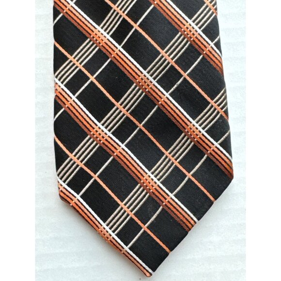 PRONTO UOMO Couture Tie Silk Designer Geometric Medallion Blue Handmade 61x3.5 - Picture 6 of 10